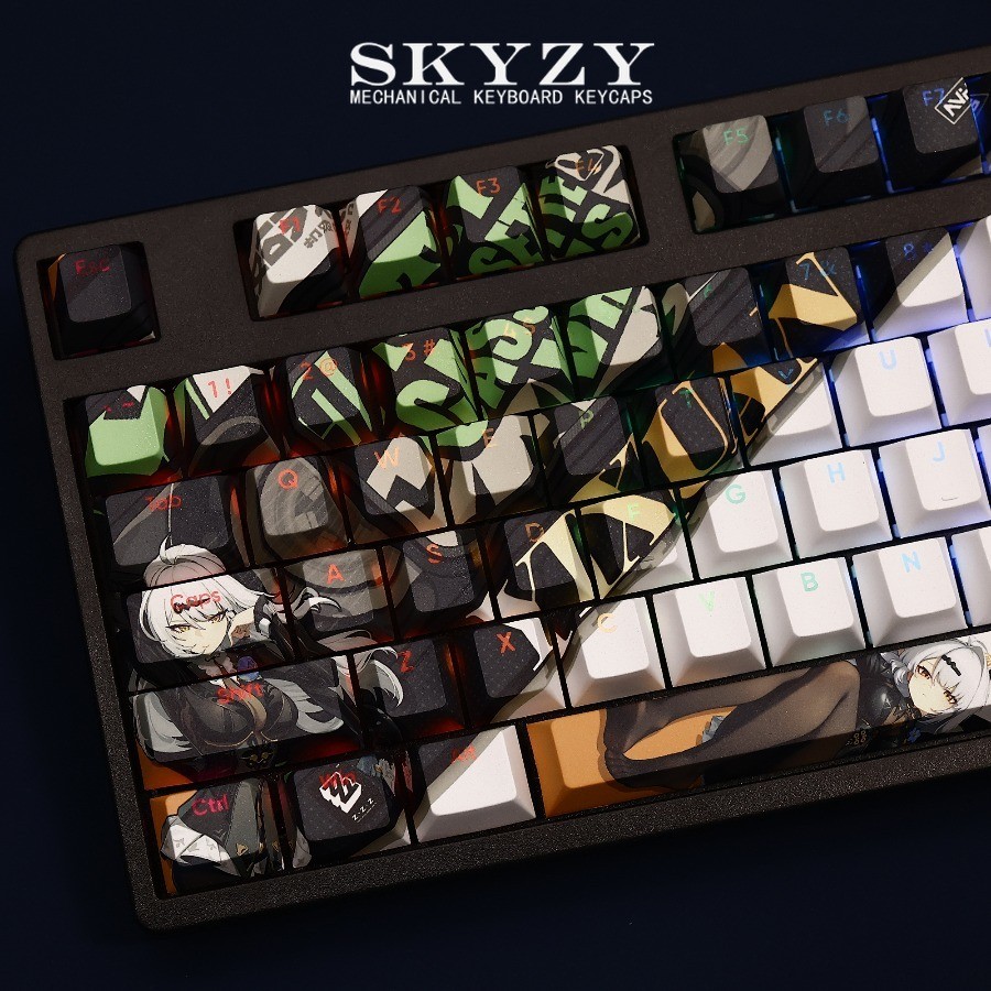 Yixuan Keycaps Cherry Profile Zenless Zone Zero PBT Dye Sub Keycaps ชุด