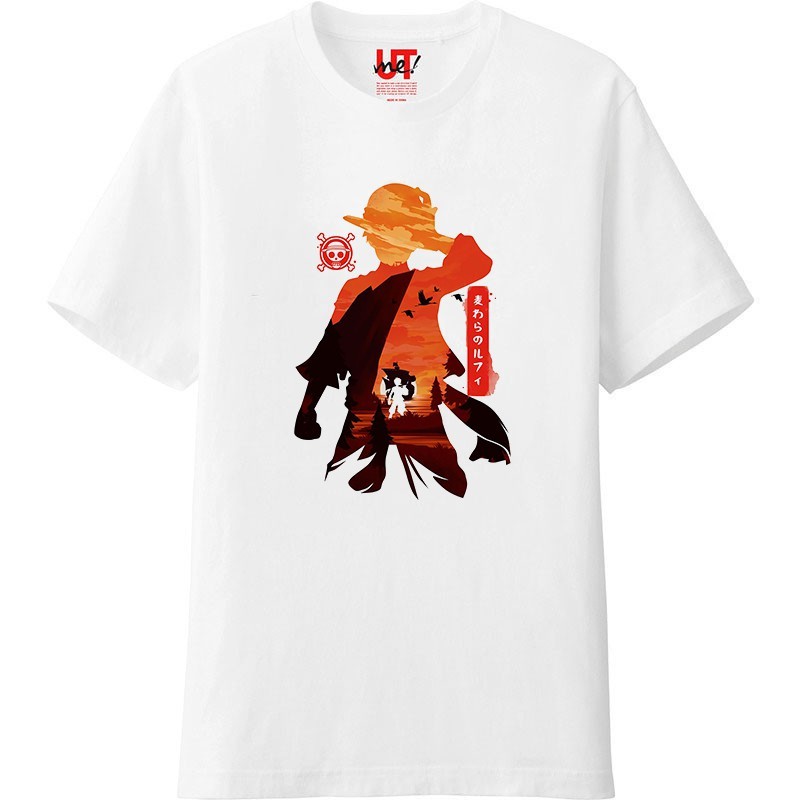 เสื้อยืดแขนสั้นผ้าฝ้ายแท้จากยูนิโคล่ สไตล์ใหม่ พิมพ์ลายสวยงาม