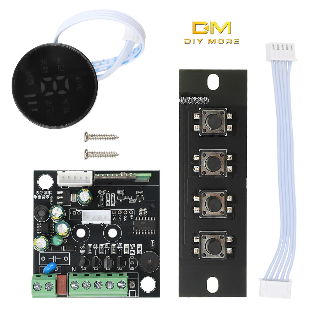 DIYMORE AC 110-220V ใช้งานได้กับการแปลงพัดลมอัจฉริยะ eWelink WIFI โมดูลสากลแอพมือถือรีโมทคอนโทรลควบคุมเสียงการตั้งค่าความเร็วสามระดับ