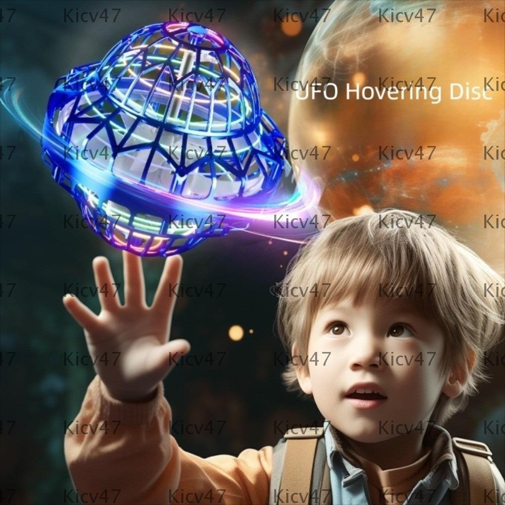 KICV เด็ก Flying Ball ของเล่น, UFO รูปร่างของขวัญวันเกิด Spinning Flying Ball, LED Magic เซ็นเซอร์อั