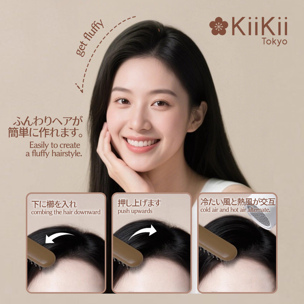 KiiKii Beauty หวีขนหมูป่า หวี หวีลดผมร่วง นวดหนังศีรษะ สำหรับนวดผม ป้องกันไฟฟ้าสถิตย์ - รูปที่ 4