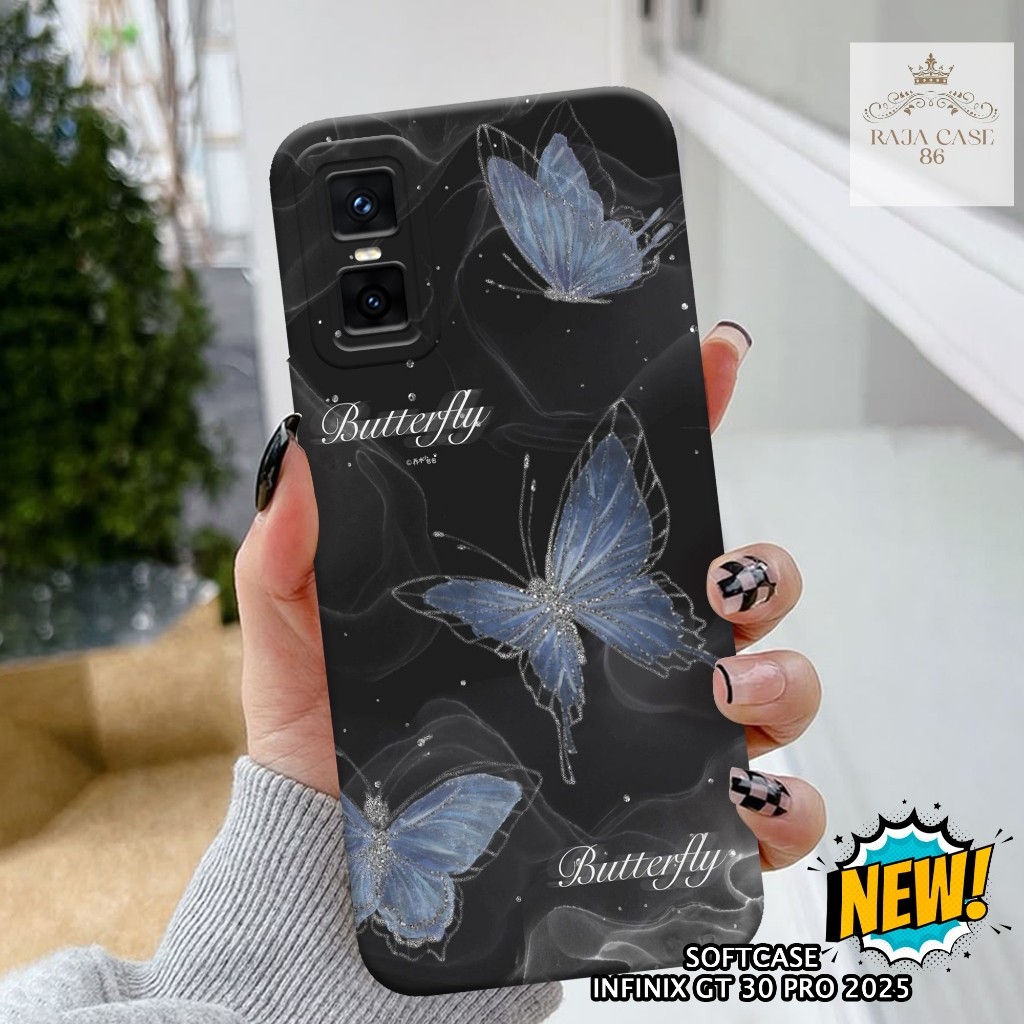 เคส HP Infinix GT 30 Pro - Rajacase - เคส Infinix GT 30 Pro - เคสผีเสื้อ Motif - ฟิล์มกันรอยมือถือ -