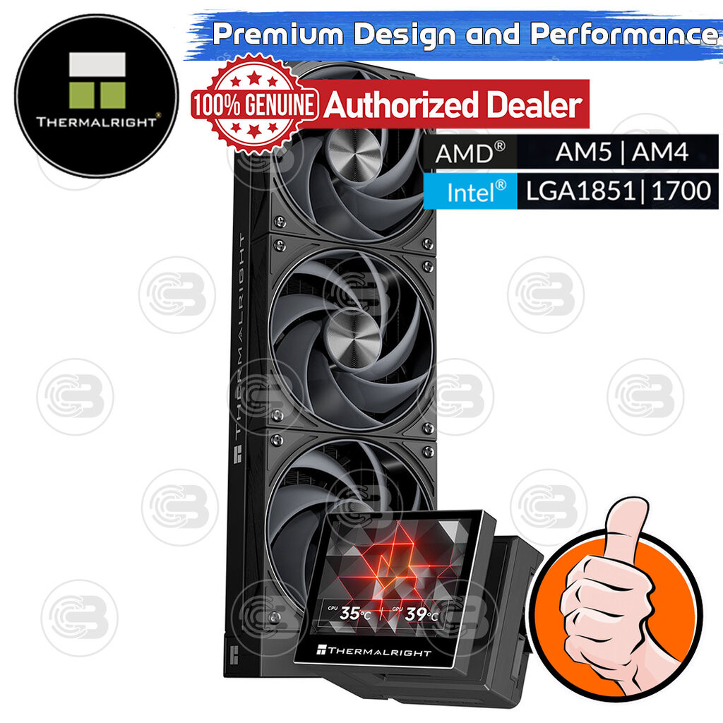 [CoolBlasterThai] Thermalright Stream Vision 360 BLACK 3.5-Inch Screen AIO Liquid CPU Cooler (AM5/LGA1851 Ready) ประก…