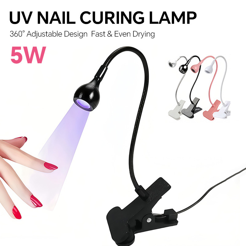 โคมไฟเล็บเครื่องมือทําเล็บเล็บรังสีอัลตราไวโอเลตคลิปแห้งเร็ว 360 องศาบิด Nibirudu