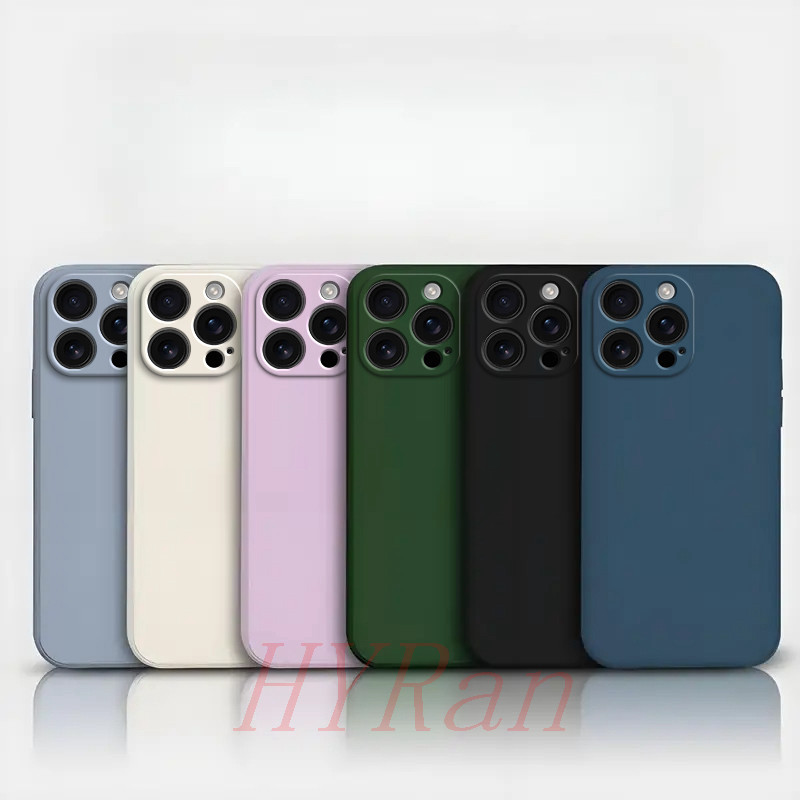 IPhone 16 Pro Max/15Pro/14Pro/13Pro/12Pro/ iPhone 11 Pro Max เคสโทรศัพท์ซิลิโคนสีทึบ YT