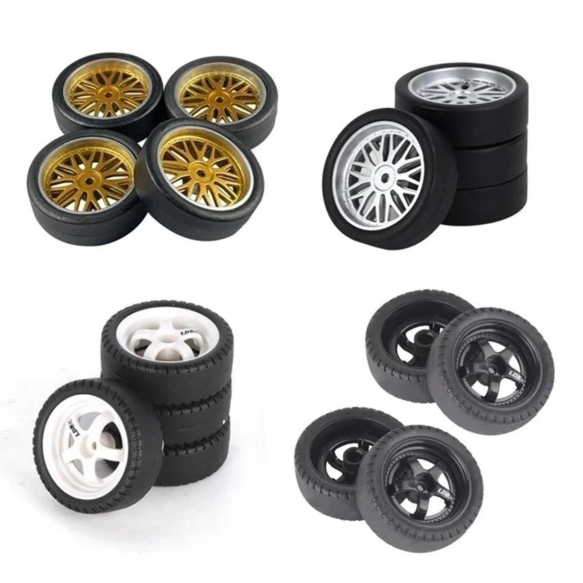 LDRC AE86 A86 LD1801 LD1802 LD1803 LD1804 A01 A02 4pcs 33mm RC Hard Drift ล้อยาง Hard Tyre 1/18 RC ร