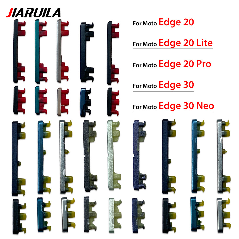 กุญแจด้านข้างสําหรับ Moto Edge 20 20 Lite 20 Pro 30 30 Neo ปุ่มกด ปุ่มลดเสียง ปุ่มเพิ่มเสียง