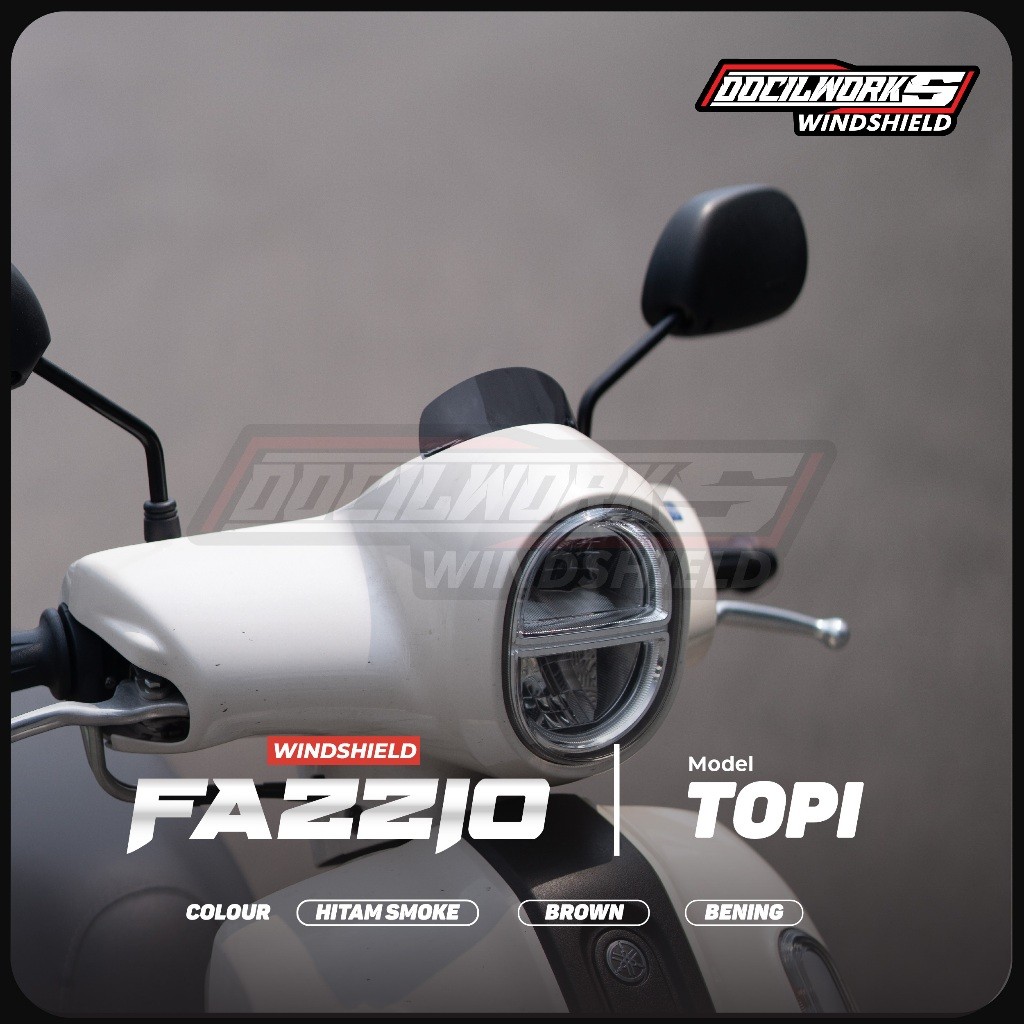 ^_^ ^_^ Docilworks - Visor Winshield Fazzio 125 Hat Fazzio BR