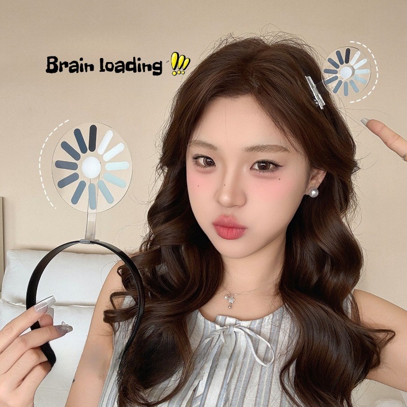 Brain Downtime Loading Can Rotate Hairband Hairpins Funny Abstract Fun Hairpins Hair Accessories