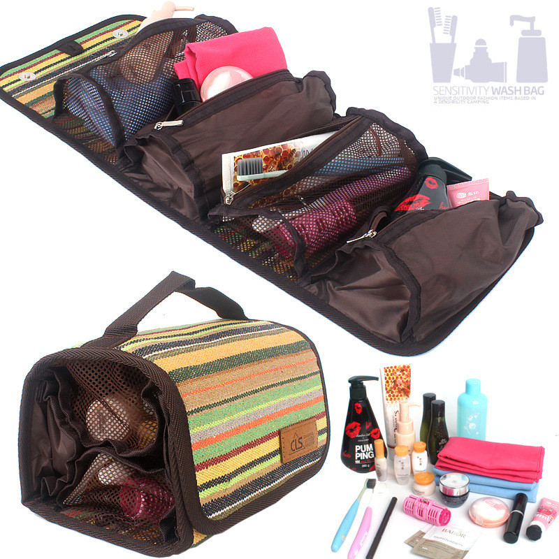 CLS Camping Portable Travel Makeup Toiletry Bag Storage Hanging Pocket Handbag