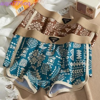 AIQINOQ 3 Quần Đùi Boxer Nam In Hình Liền Mạch, Co Giãn, Lưng Vừa, Plus Size
