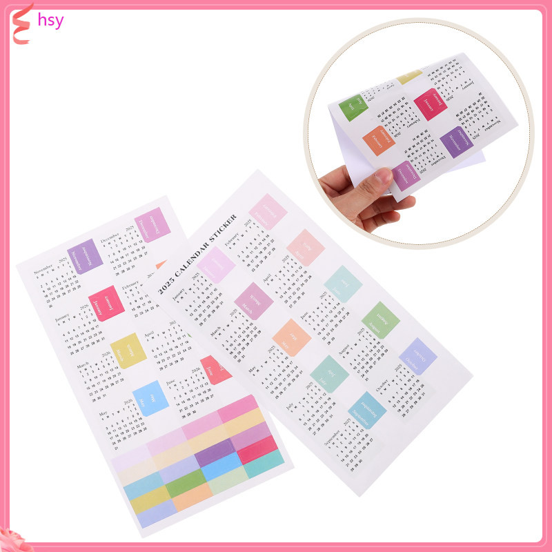 สติ๊กเกอร์ดัชนีปฏิทิน 2025-2026 Planner Calender huyisheng