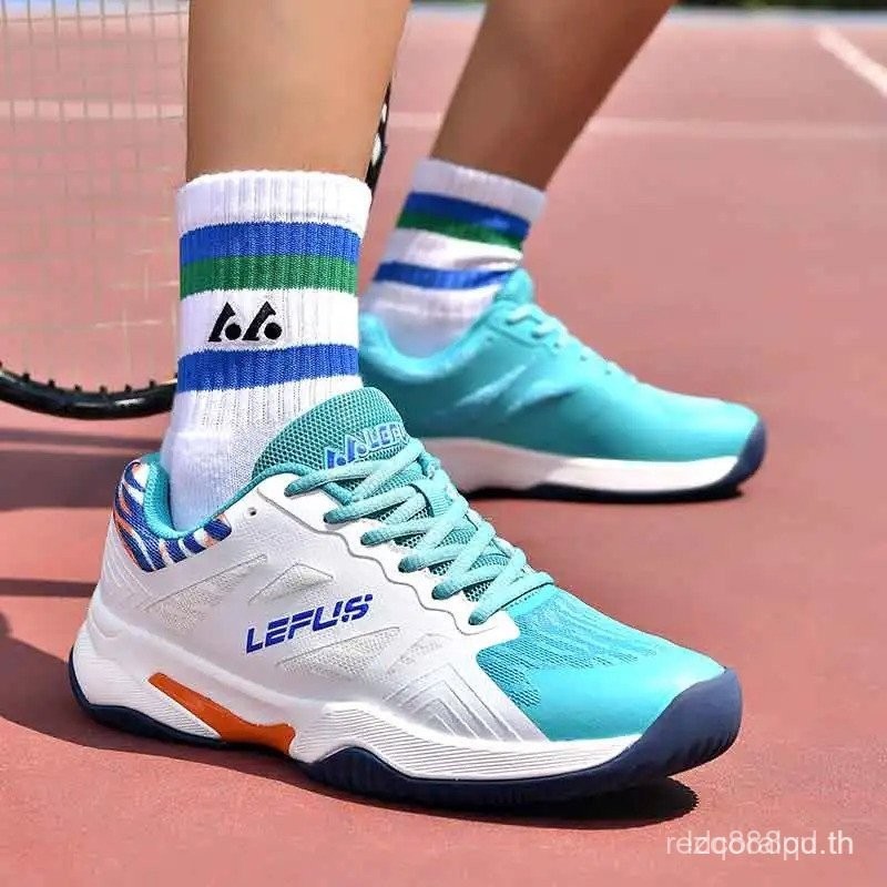 Breathable ผู้ชายs รองเท้าแบดมินตัน Lace-up กีฬารองเท้าผู้หญิงตาข่ายรองเท้าเทนนิสลื่น Gym รองเท้าผ้า