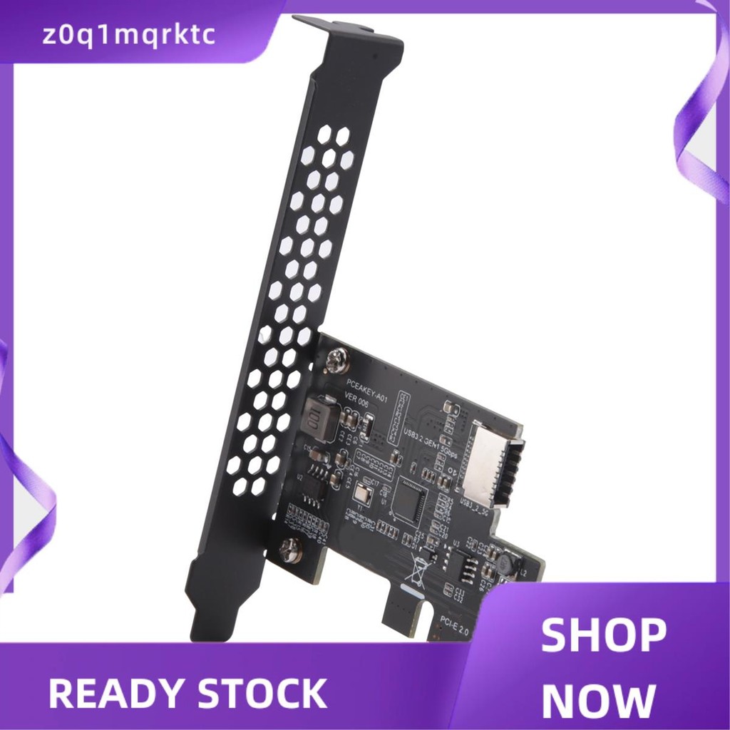 z0q1mqrktc การ์ดขยาย PCI-E 1X ถึง USB 3.2 GEN1 5Gbps Type-E A-Key แผงด้านหน้าอินเทอร์เฟซ Type-C สําห