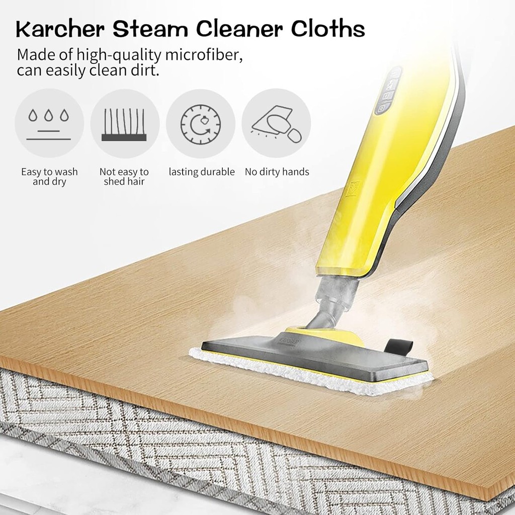 5 แพ็ค Microfibre ผ้าสําหรับ Karcher Steam Mop เปลี่ยนแผ่น Karcher Steam Cleaner อุปกรณ์เสริมสําหรับ