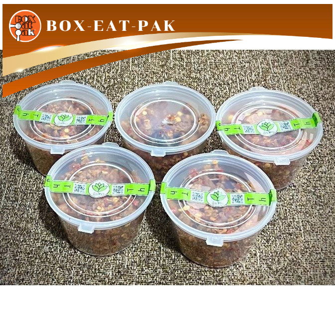 BOX EAT PAK ขายปลีก  ถ้วย พีพี 4oz ฝาในตัว ห่อ50ชุด ถ้วยน้ำจิ้ม