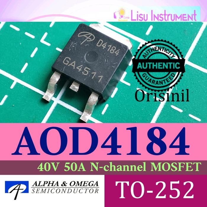 AOD4184 D4184 40V 50A N-channel MOSFET TO-252 Original Alpha & Omega