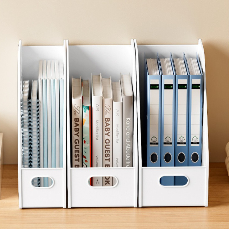【ถูกที่สุด】Office Desktop แฟ้มจัดเก็บกล่องจัดหนังสือยืนชั้นวางหนังสือชั้นวางหนังสือยืนชั้นวางของ