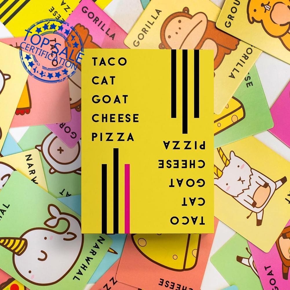 พร้อมสต็อก Taco Cat Goat Cheese Pizza & Santa Cookie Fun Hat Board Game Snowman Dolphin Card B8m0
