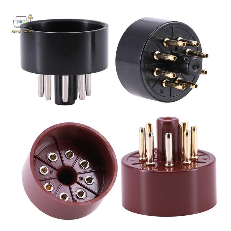 [Onw] 1 PCS 8Pins Bakelite Tube Socket S8AES Bakelite Tube Base สําหรับ EL34C EL34 Vacuum Tube Ampli
