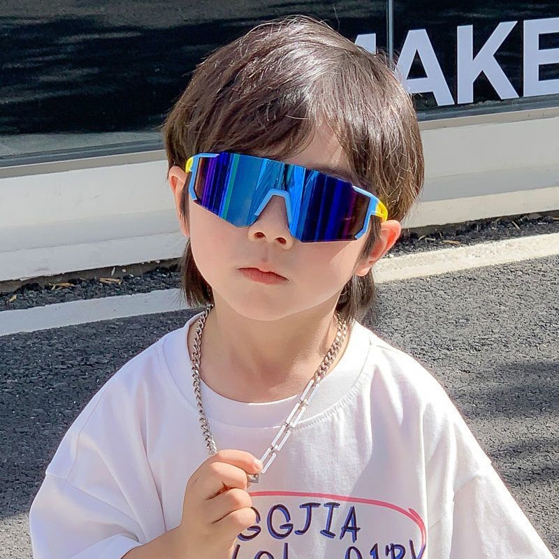 เด็กชายแว่นตาขี่จักรยานกลางแจ้งกรอบใหญ่เด็กแว่นตาจักรยานแว่นตากันลมสาวกีฬาแว่นกันแดดแว่นกันแดด - รูปที่ 4