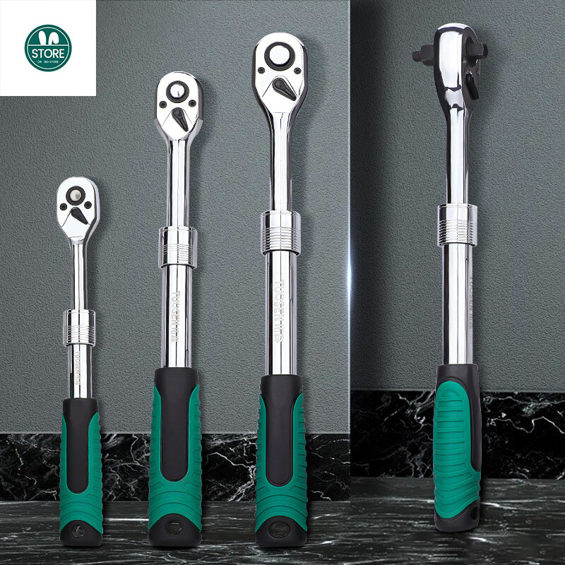 KK Fast Release Ratchet Socket Wrench 1/2 "Straight Handle Quick Wrench 72 Tooth Telescopic Ratchet Socket