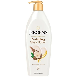 Jergens เจอร์เกนส์ ออยล์-อินฟิวส์ เอ็นริชชิ่ง เชีย บัตเตอร์ 24-Hour มอยส์เจอไรเซอร์ 496 มล.