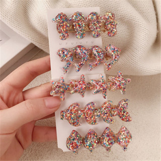 กิ๊บติดผมเกาหลีเลื่อมแบบกิ๊บรูปปลาดอลฟินและดาวสำหรับผมหลวมแล…