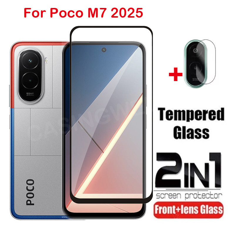 ป้องกันหน้าจอสําหรับ Redmi A7 Pro 4G 5G Poco C81 Pro C81X 2026 คลุมทั้งหมดกระจกนิรภัยใส HD ป้องกัน Anti Scratch ฟิล์ม