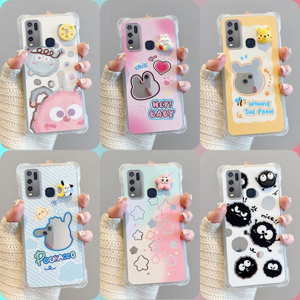 เคส VIVO Y50 Y30 กระจก‌สี่มุมป้องกันกรณีโทรศัพท์หล่น