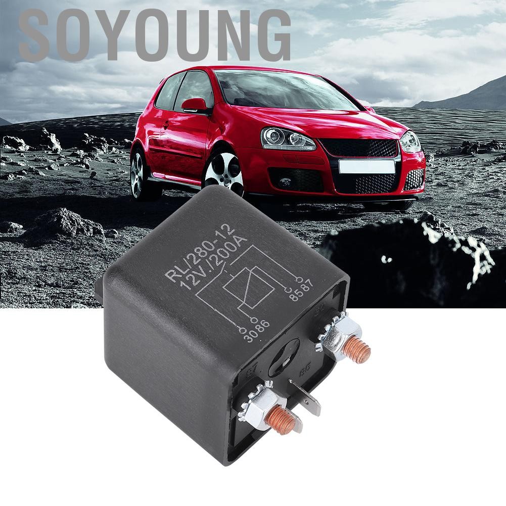 Soyoung Soyoung-th WM686 CAR Starter Relay 12V 4-PIN ON/OFF Heavy Duty RL180 200A