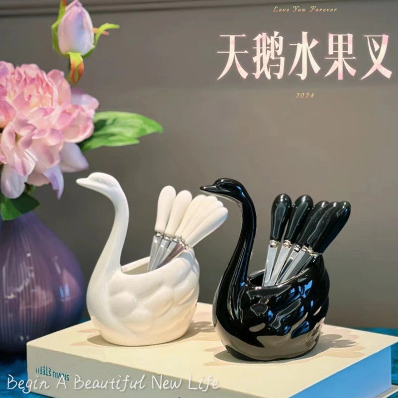 304天水果套装 rotation 钢 luxury highlight 感 ha套装儿童安全304ส้อมผลไม้หงส์ชุดครัวเรือนสแตนเลสqgxlh02.my