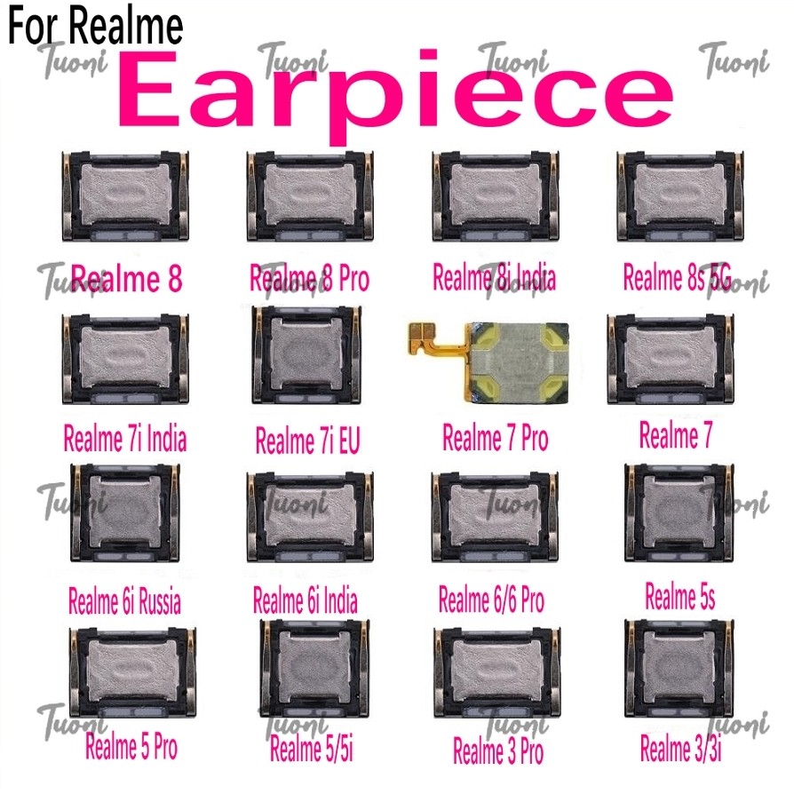 Top Ear Speaker Receiver Flex Cable สําหรับ OPPO Realme 8s 8i 8 7i 7 6i 6 5s 5i 5 3i 3 Pro หูฟังลําโ