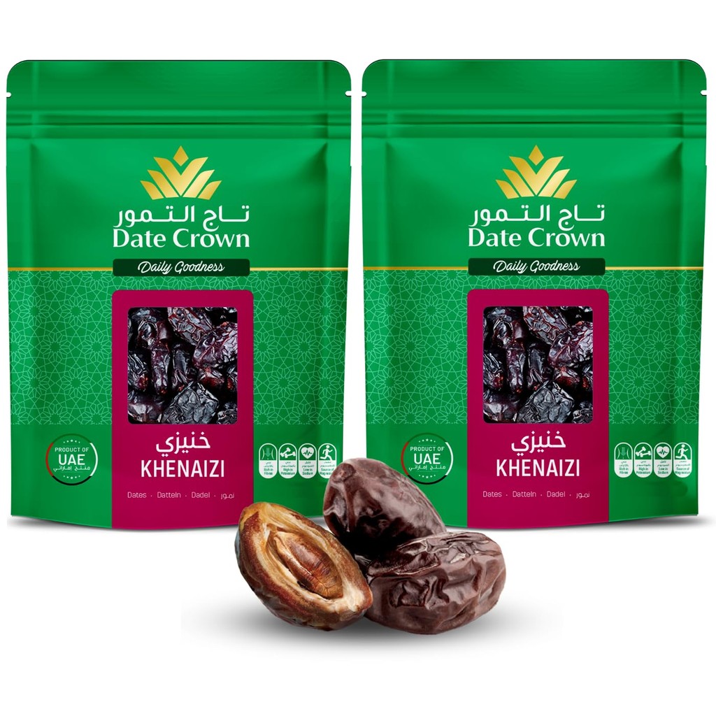 Dates Crown Dates Natural 500g x 2 Packs (Sweetness akin to black sugar Kunaji variety) Residual Pes