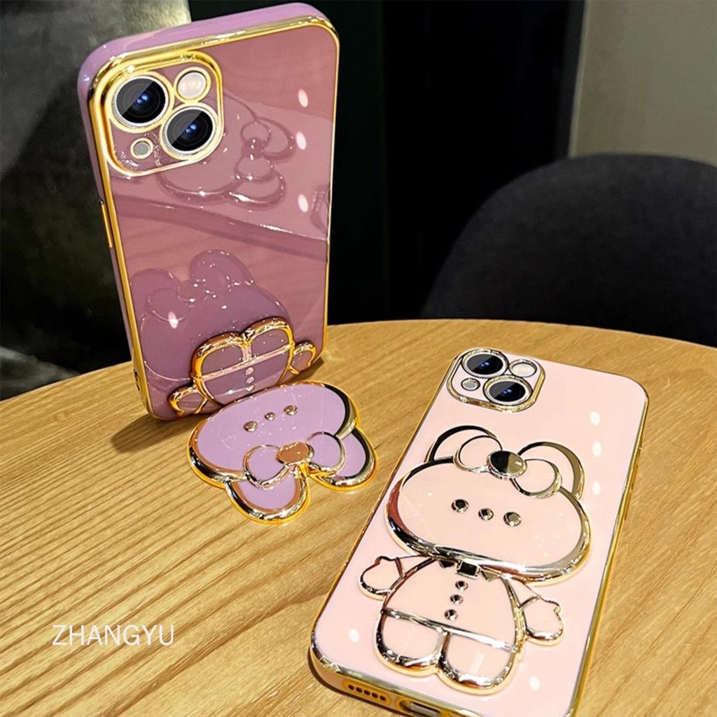 ปลอก Samsung A51 4G A71 4G M51 เคสโทรศัพท์ TPU 3D กระต่ายสเตอริโอขาตั้ง Ultra Thin Electroplated Soft Case Shock Protection Case พร้อมสร้อยข้อมือ - รูปที่ 5