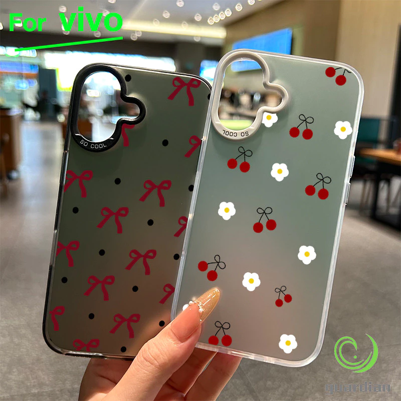 สำหรับ Vivo เคส Y200 Y20 Y20s Y12s Y12A โบว์สีแดง Y17 Y12 Y15 Y11 Y12i Y15A โทรศัพท์วิโว่ V40 V40PRO Y18 Y18s Y18E