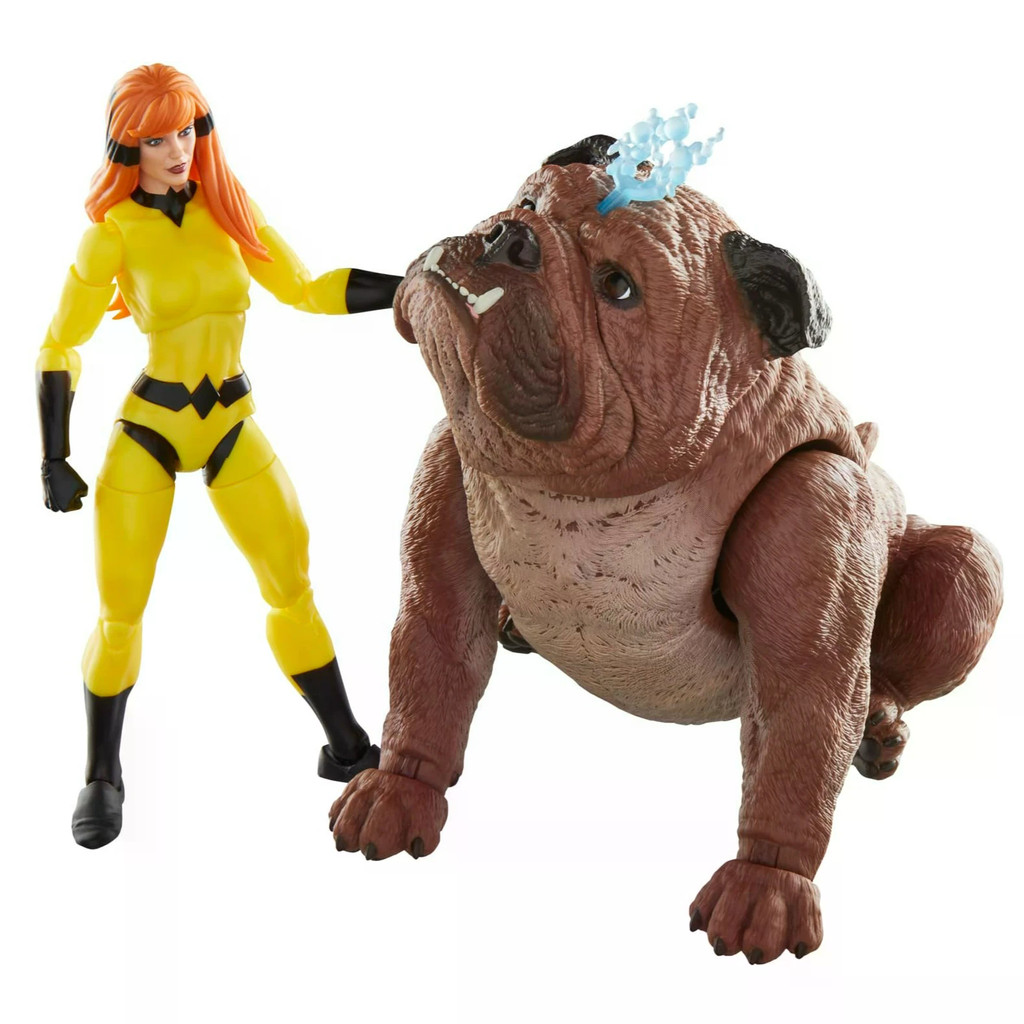 Hasbro Marvel Legends Series Crystal and Lockjaw, Deluxe Comics แอ็คชั่นฟิกเกอร์ขนาด 6 นิ้วสะสม F9108