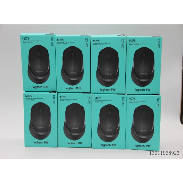 กล่องของแท้ Logitech M280/b175/m186/m185 เมาส์ไร้สายโน้ตบุ๊ค M275 คอมพิวเตอร์