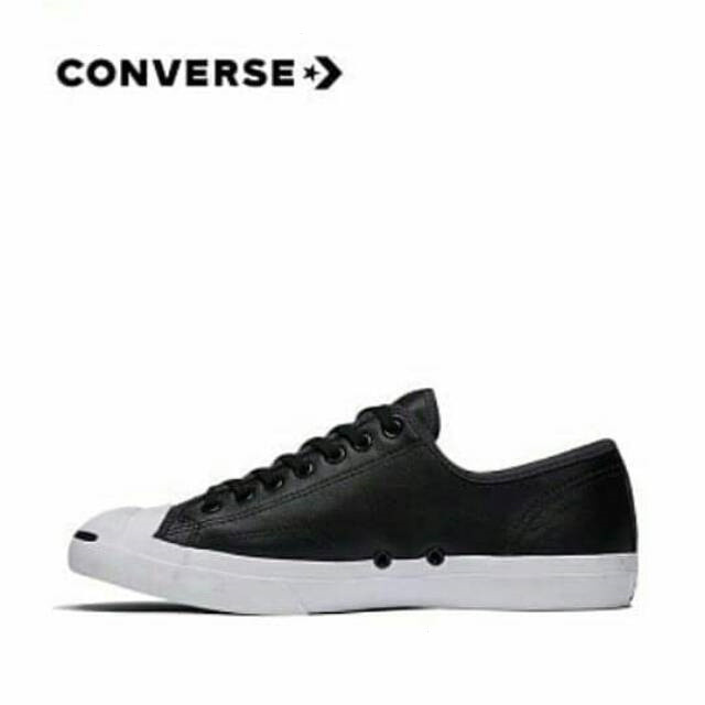 คอน. Jack purcell leather ox black