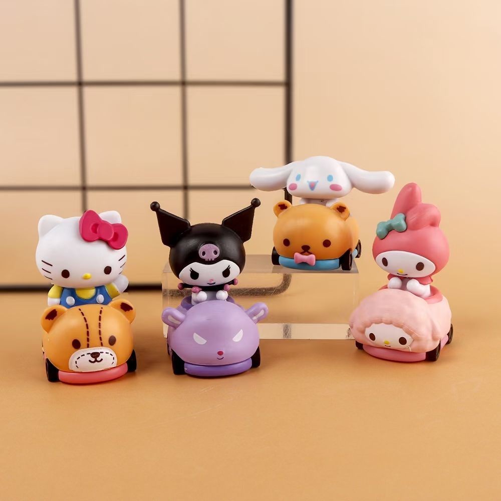 Sanrio Pull Trolley Series ตุ๊กตาการ์ตูนเครื่องประดับน่ารักไม่ใช่ของแท้ (ไม่มีการ์ด)