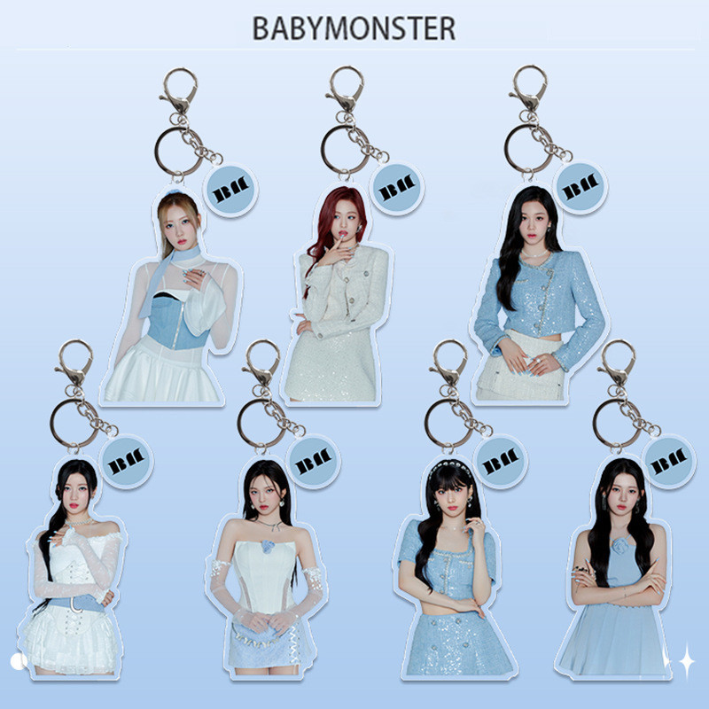 Kpop BABYMONSTER FOREVER อัลบั้มใหม่อะคริลิคพวงกุญแจจี้อุปกรณ์เสริม