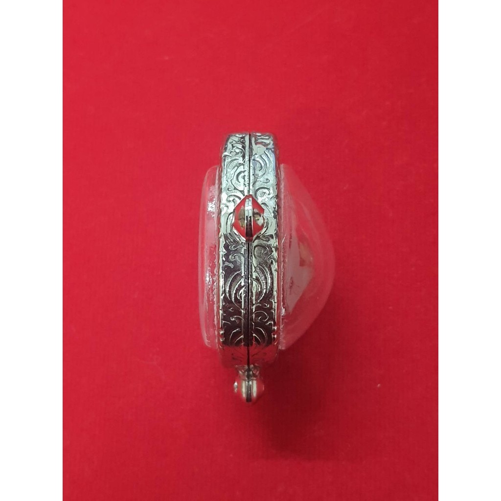 ตลับพระ/กรอบพระสเตนเลสหน้าลายไทย สำหรับใส่เบี้ยแก้ (3 หู ทรงหยดน้ำ) ราคา ถูกที่สุด ดีลบีเคเค แกลเลอรีภาพที่ 4