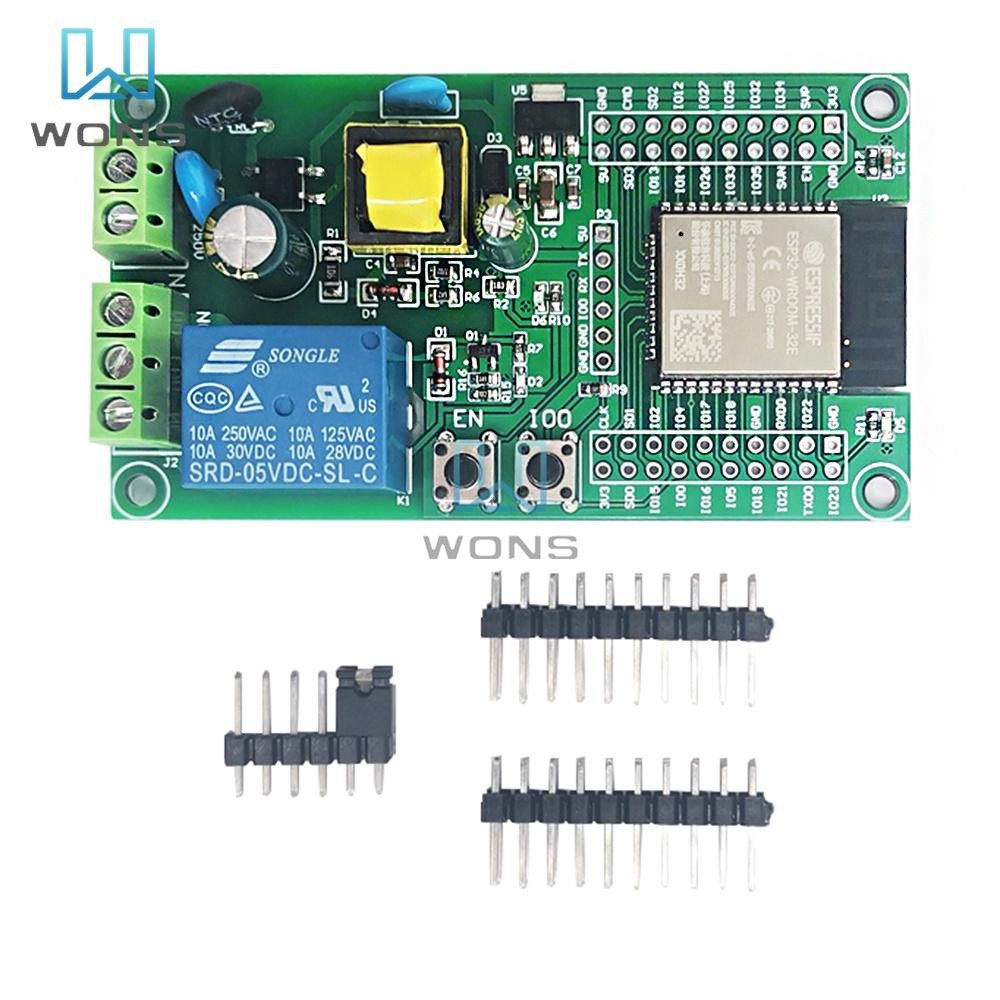 ❉AC powered ESP32 WiFi Bluetooth ble single relay module ESP32 development board I/O port UART progr