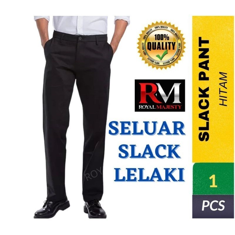 FORMAL PANTS MEN BUSINESS CASUAL PANT OFFICE WEAR SELUAR SLACK LELAKI HITAM MEN SLACK BLACK PANT