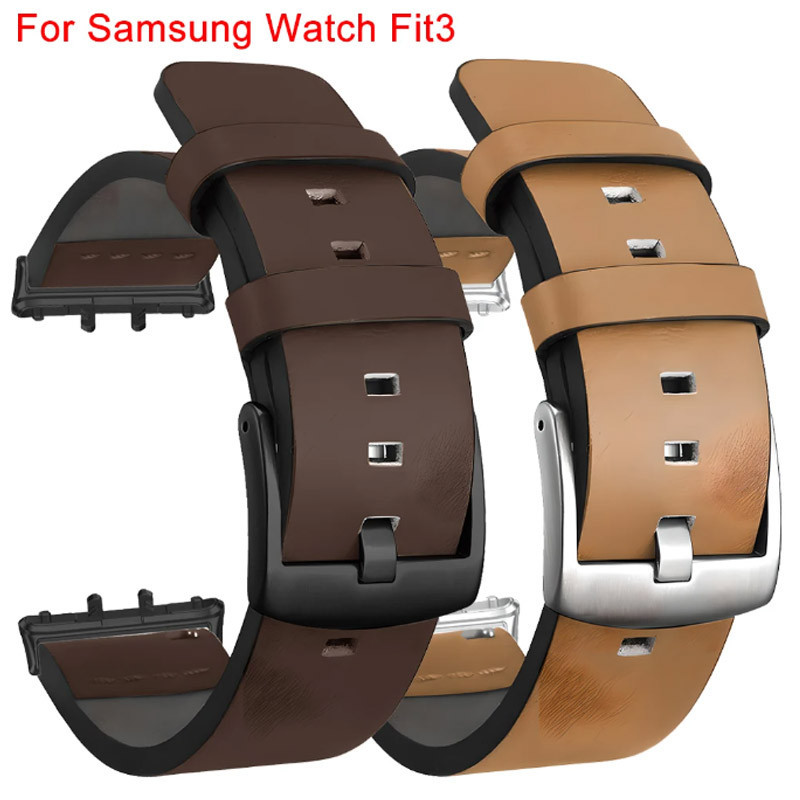 ของแท้ Quick fit สายนาฬิกาสําหรับ samsung galaxy fit 3 สายนาฬิกาหนังสําหรับ samsung galaxy fit 3 สาย