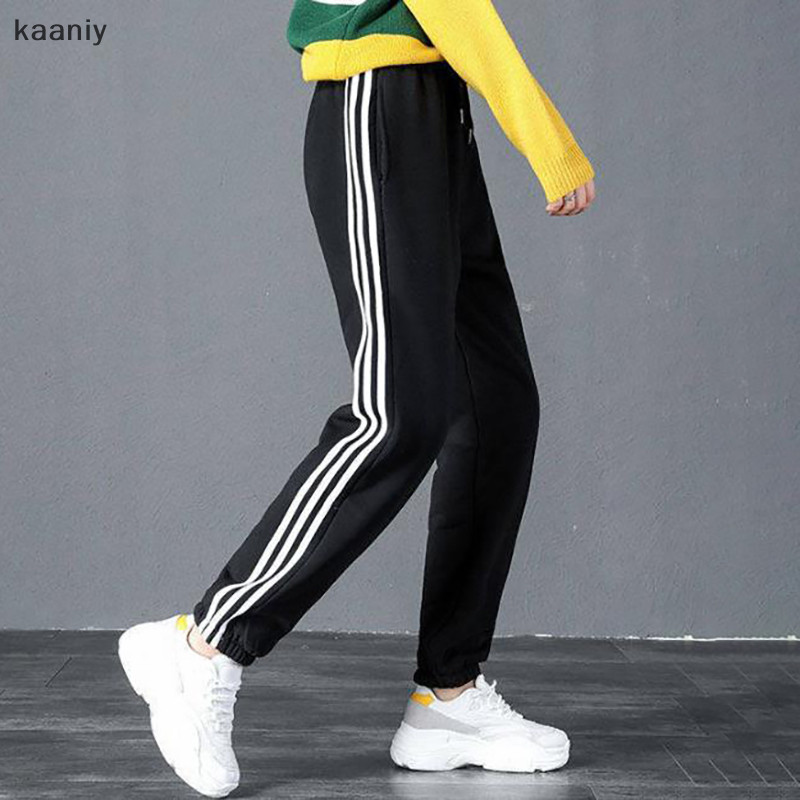 [KAN] ผ้าแคชเมียร์ ทรงหลวม ให้ความอบอุ่น และหนา สําหรับผู้หญิง แฟชั่นเกาหลี สําหรับผู้หญิง เอวสูง กางเกงวอร์มขากว้าง Y2k - รูปที่ 5