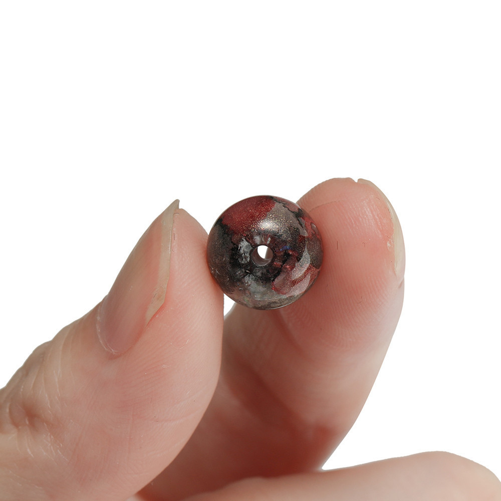 St. kunkka 20-50 ชิ้นลูกปัดแก้ว 10 มิลลิเมตรรอยเปื้อนลูกปัดดอกไม้สําหรับเครื่องประดับ DIY ทําสร้อยคอสร้อยข้อมือ - รูปที่ 7