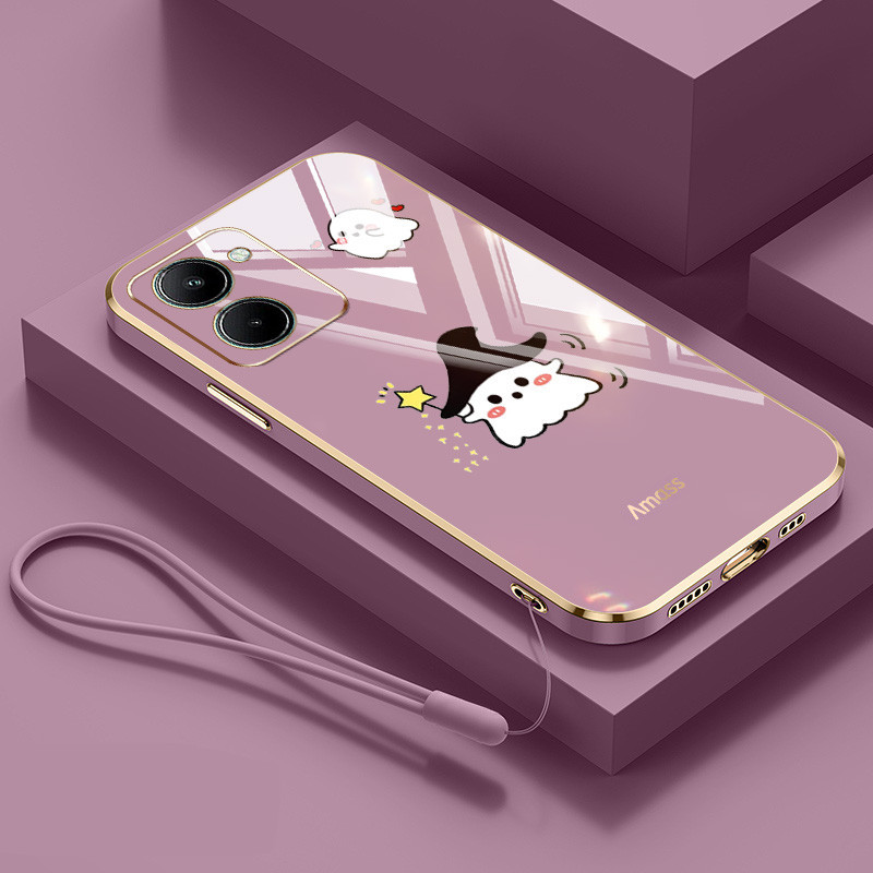 เคสสําหรับ Vivo Y03 Y18E Y18 Y28 4G การ์ตูนสัตว์รูปแบบกันกระแทกนุ่มเคสป้องกันโทรศัพท์