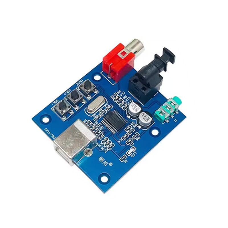 Pcm2704 การ์ดเสียง USB DAC ถอดรหัสอินพุต USB Coaxial Fiber ถอดรหัสการ์ดเสียงไฮไฟ