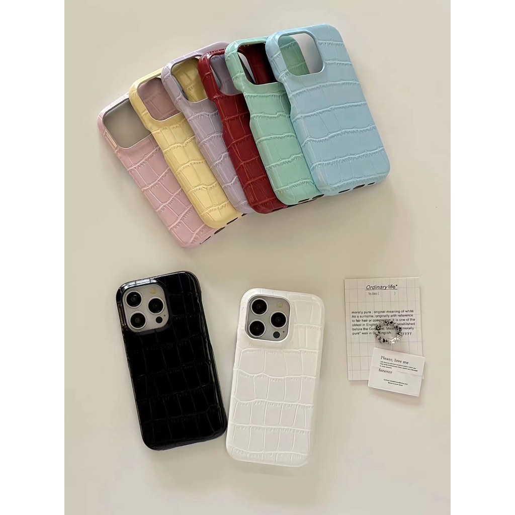 เคส iphone หนังจระเข้สําหรับ iphone16promax 15promax 15pro 15 14promax 14pro 14 13promax 13pro 13 เคสป้องกันการตก